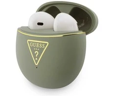 Belaidės ausinės Guess TWS GUTWSA15HETN (Small Round Script Print) khaki