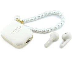Ausinės Belaidės earphone GUESS TWS Pearl Strap GUE005327 baltas