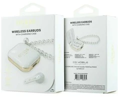 Ausinės Belaidės earphone GUESS TWS Pearl Strap GUE005327 baltas
