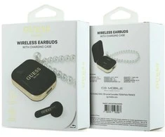 Ausinės Belaidės earphone GUESS TWS Pearl Strap GUE005292 juodas