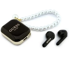 Ausinės Belaidės earphone GUESS TWS Pearl Strap GUE005292 juodas