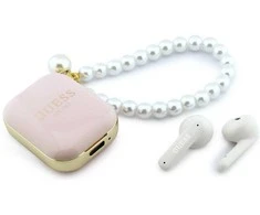 Ausinės Belaidės earphone GUESS TWS Pearl Strap GUE005292 rožinė
