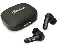 Guess PU Metal Logo TWS belaidės ausinės juodos spalvos