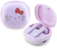 Ausinės TWS Hello Kitty O Glossy Finish violetinės spalvos