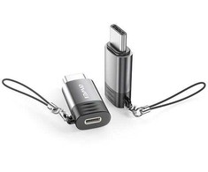 AWEI Adapteris A12 Lightning/USB-C pilkas