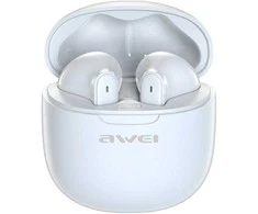 AWEI ausinės Bluetooth 5.3 T68 ENC TWS baltos spalvos