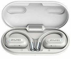 AWEI Bluetooth 5.4 ausinės OWS T93+ docking station baltos spalvos