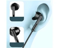 AWEI PC-7T USB-C 1.2m stereo ausinės juodos spalvos