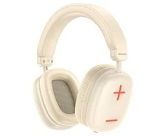 AWEI ausinės Bluetooth AT6 off-baltos spalvos