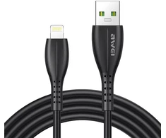 AWEI CL-115L USB į Lightning kabelis juodos spalvos