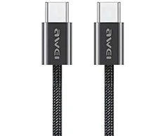 AWEI kabelis CL-219T USB-C į USB-C60W juodos spalvos Apple iPhone 15