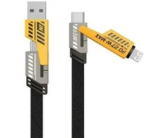AWEI kabelis CL-226 4w1 usb-c/lightning/USB-A juodos spalvos 65W/27W