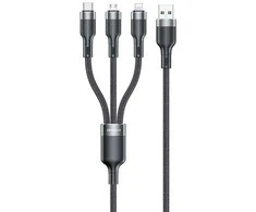 AWEI kabelis CL-975 usb-c/lightning/mico 3in1 juodos spalvos