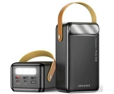 AWEI PowerBank P101K 60000mAh 22.5W juodos spalvos