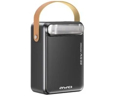 Awei PowerBank P102K 80000 mAh 22.5W PD 2xUSB-C 3xUSB-A juoda