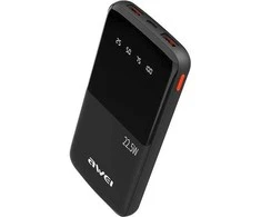 Išorinė baterija Power Bank Awei P10K 22.5W 10000mAh juoda