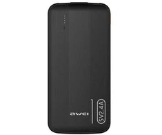 Išorinė baterija Power Bank Awei P20K 5V/2.4A 10000mAh juoda