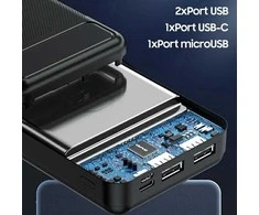 Išorinė baterija Power Bank Awei P6K 5V/2.1A 20000mAh juoda