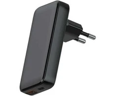 Beline laidinis įkroviklis 1x USB-C + 1x USB 65W juodos spalvos (only head) PD 3.0 + QC 3.0 BLN2CW65