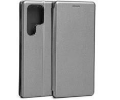 Beline Book Magnetic Samsung Galaxy S23 Ultra S918 dėklas telefonui plieno spalvos