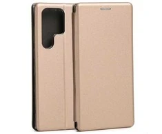 Beline Book Magnetic Samsung Galaxy S23 Ultra S918 dėklas telefonui aukso spalvos