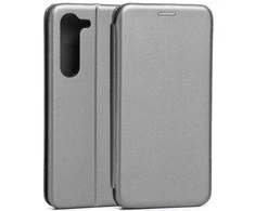 Beline Book Magnetic Samsung Galaxy S23 S911 dėklas telefonui plieno spalvos