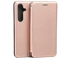 Beline Dėklas Book Magnetic Samsung S25 rožinio aukso spalvos