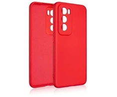 Beline silikoninis Oppo Reno 12 Pro 5G dėklas telefonui raudonos spalvos