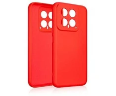 Beline Silikoninis Xiaomi 14 dėklas telefonui raudonos spalvos