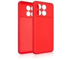 Beline Silikoninis Xiaomi Poco F6 Pro dėklas telefonui raudonos spalvos