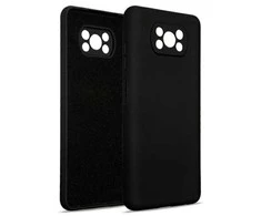 Beline silikoninis Xiaomi Poco X3 Pro dėklas telefonui juodos spalvos