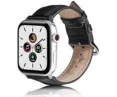 Beline apyrankė Apple Watch Leather 38/40/41mm juodos spalvos