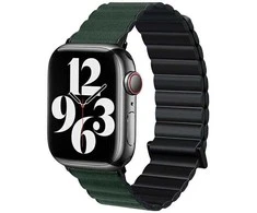 Beline apyrankė Apple Watch Magnetic Pro 38/40/41mm juodos ir žalios spalvos box