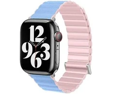 Beline apyrankė Apple Watch Magnetic Pro 42/44/45/49mm rožinės ir žydros spalvos box