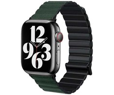 Beline apyrankė Apple Watch Magnetic Pro 42/44/45/49mm juodos ir žalios spalvos box
