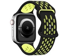 Beline apyrankė Apple Watch New Sport silikoninė 38/40/41mm juodos ir geltonos spalvos box