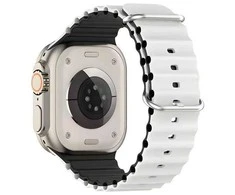 Beline apyrankė Apple Watch silikoninė Waves 38/40/41mm baltos ir juodos spalvos box