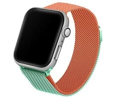 Beline apyrankė Apple Watch Steel 42/44/45/49mm žalios ir oranžinės spalvos