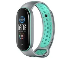 Beline apyrankė Design Mi Band 7/6/5 pilkos ir žalios spalvos