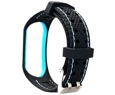 Beline apyrankė Mi Band 3/4 Sport juodos ir mėlynos spalvos