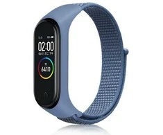 Beline apyrankė Mi Band 7/6/5/4/3 NylonLoop mėlynos spalvos