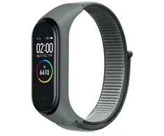 Beline apyrankė Mi Band 7/6/5/4/3 NylonLoop pilkos spalvos