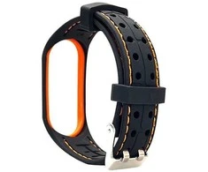 Beline apyrankė Mi Band 7 Smart juodos ir oranžinės spalvos