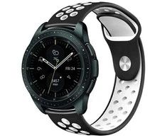 Beline apyrankė Watch 22mm Sport silikoninė juodos ir baltos spalvos box
