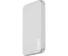 Beline mini nešiojama įkroviklis Cellline MagSafe 5000mAh Qi2 15W CL-MBP-02 titano spalvos magnetinis belaidis mini nešiojamas įkroviklis