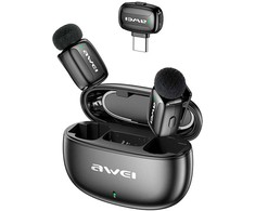 AWEI MK5 Duo Ai-Voice belaidis mikrofonas su kaklaraiščiu