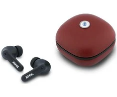 Ausinės Belaidės earphone ENC BMW TWS Leather Metal Logo BMW001139 red