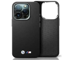 BMW BMHCP16S23PMWK Apple iPhone 16 6.1" dėklas telefonui juodos spalvos M Smooth Full Wrapped Metal