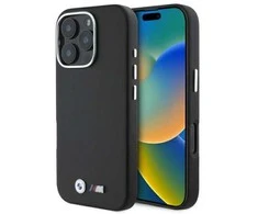 BMW BMHCP16X23PMWK Apple iPhone 16 Pro Max 6.9" dėklas telefonui juodos spalvos M Smooth Full Wrapped Metal