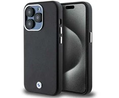 Dėklas BMW BMHMP14L23PUFWK Apple iPhone 14 Pro 6.1″ juodos spalvos Signature Wrapped Metal MagSafe